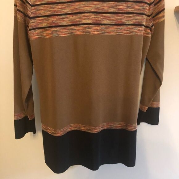 Exclusively Misook Striped Open Front Cardigan XS - Picture 12 of 13